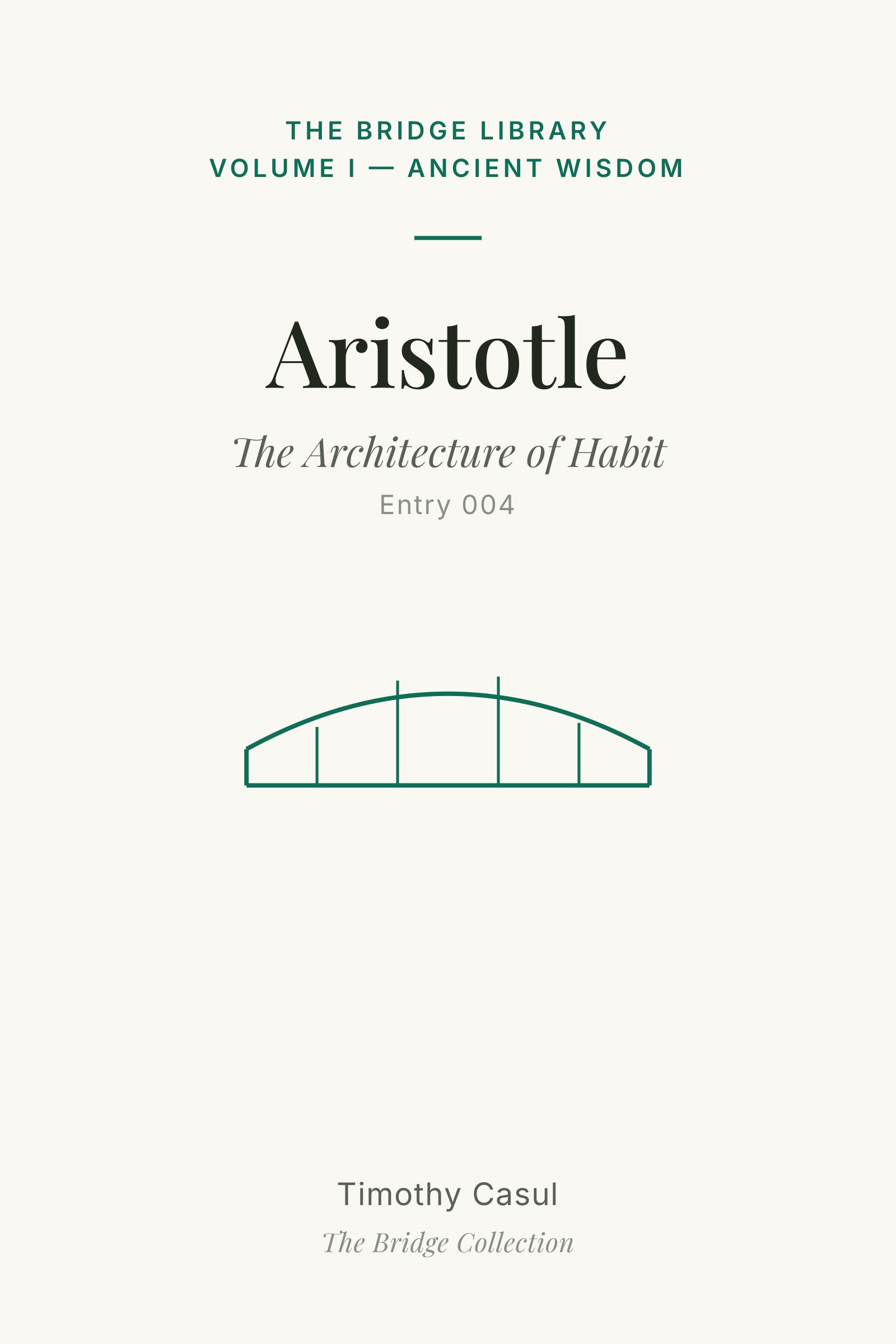 The Bridge Library: Aristotle pamphlet cover