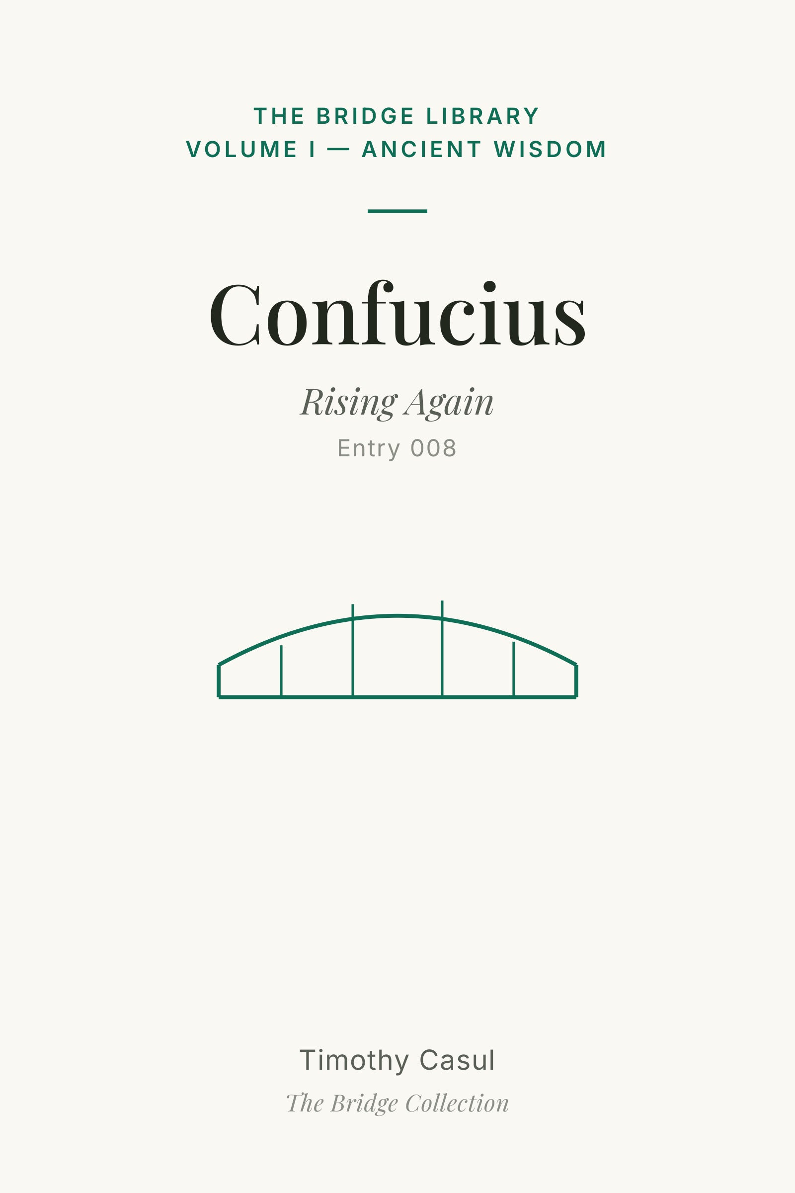 The Bridge Library: Confucius pamphlet cover