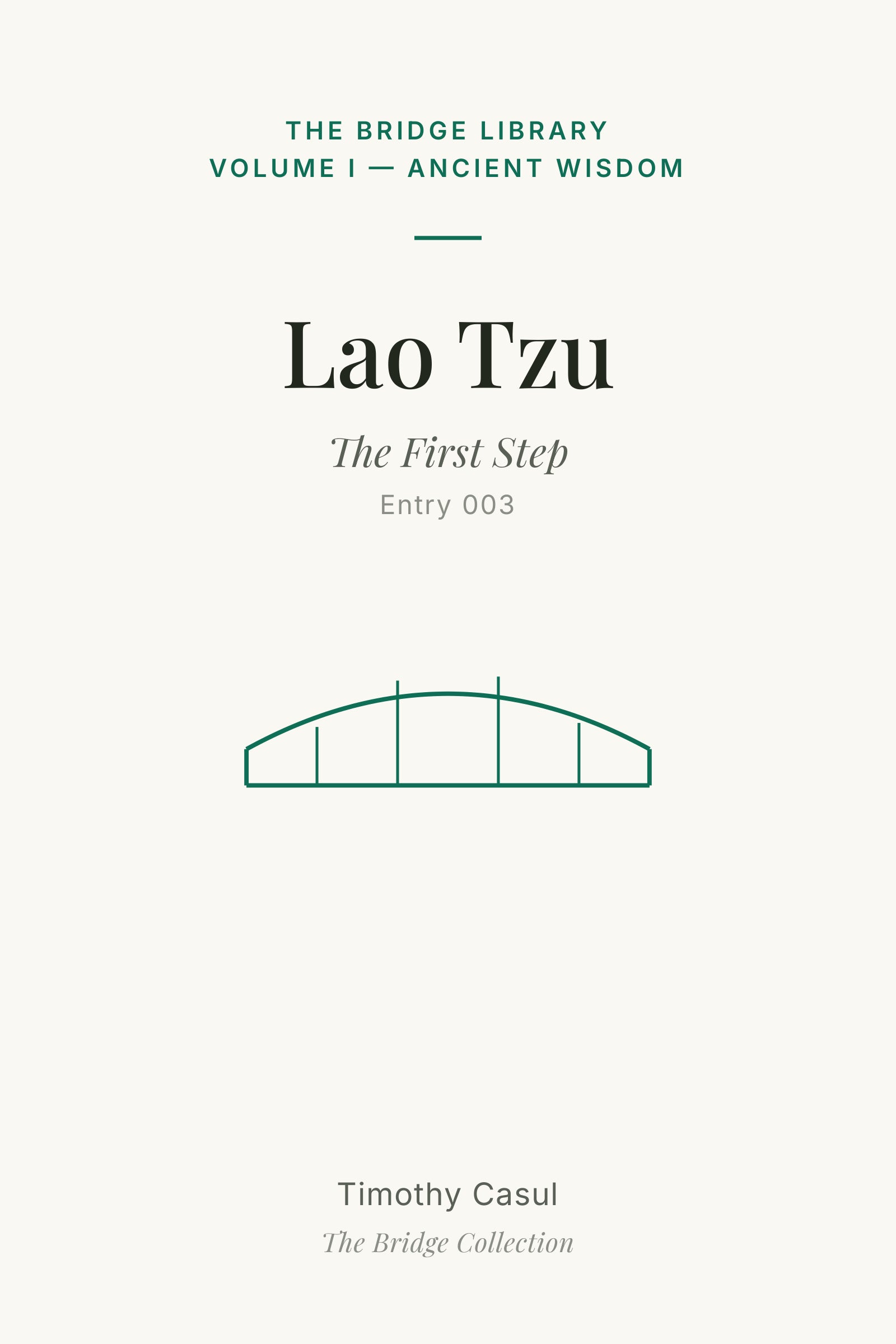 The Bridge Library: Lao Tzu pamphlet cover