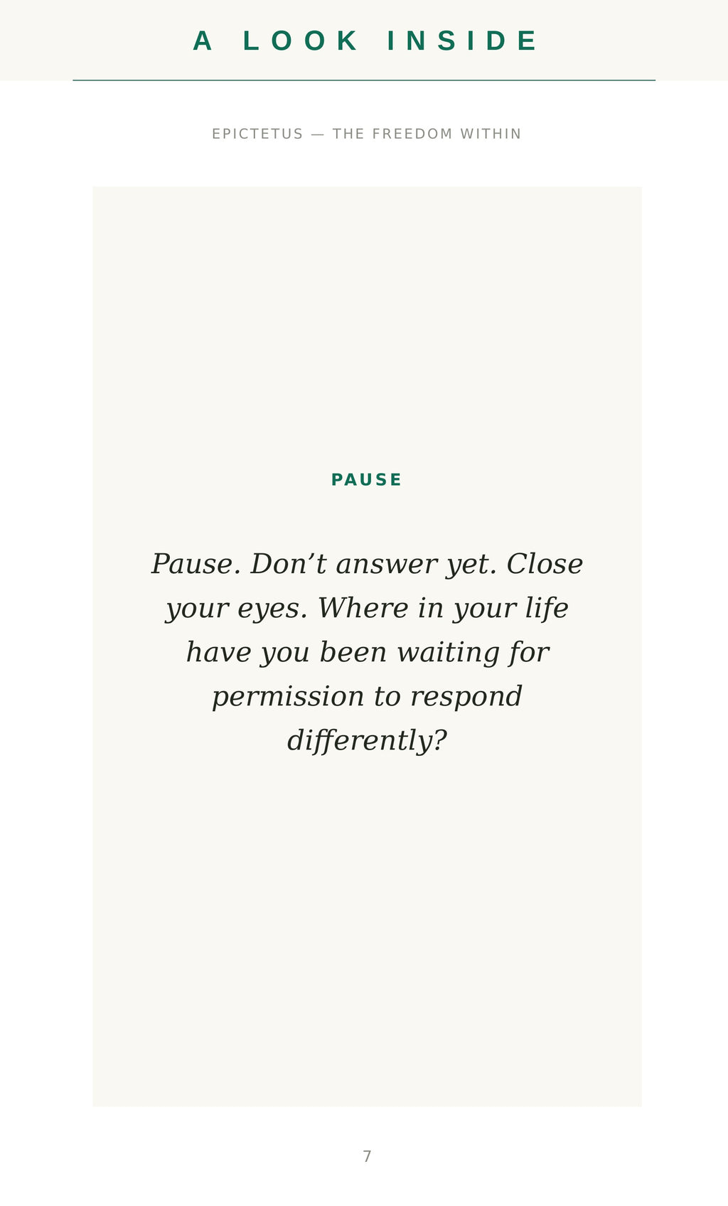A look inside — sample page