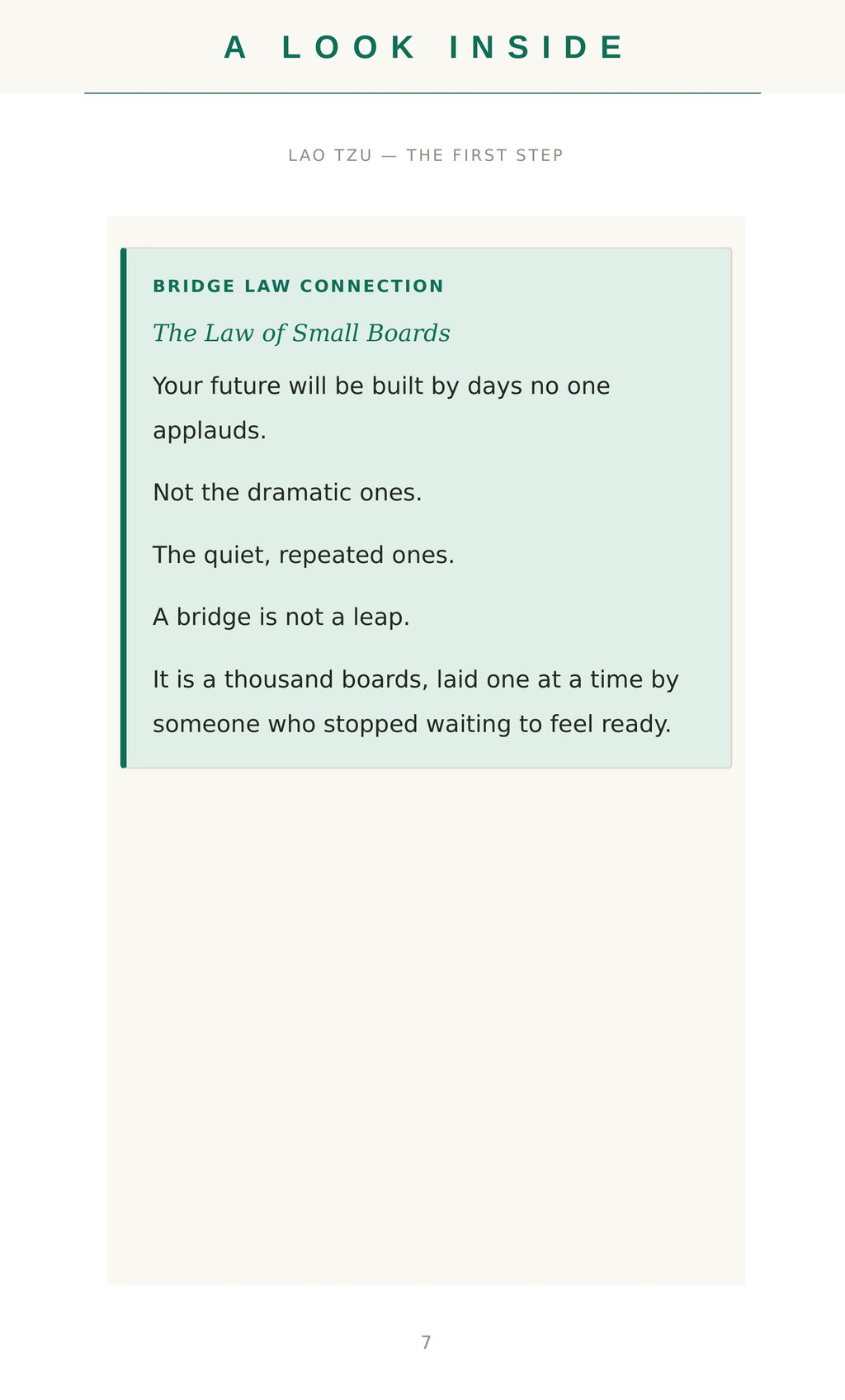 A look inside — sample page