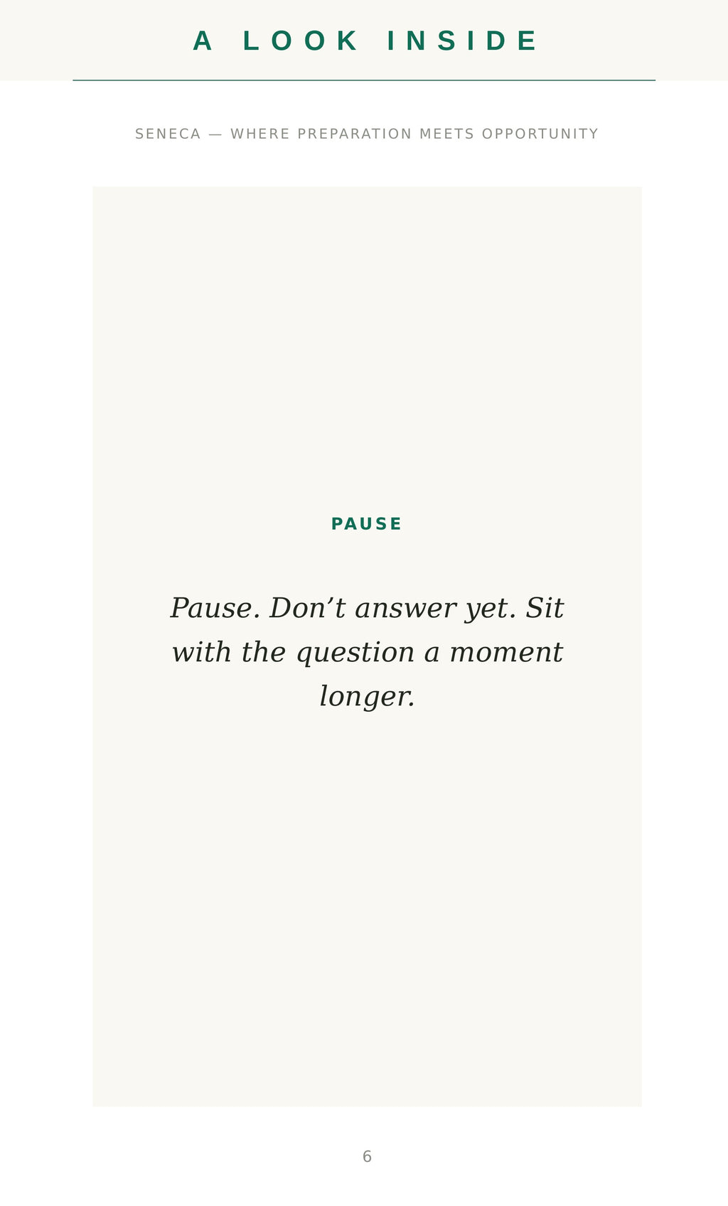 A look inside — sample page
